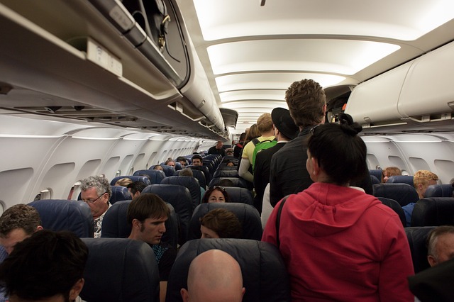 cestující v letadle